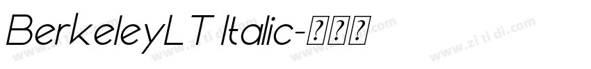 BerkeleyLT Italic字体转换
